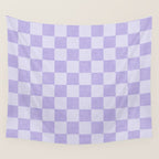 Linen Check Pattern - Lavender Wall Tapestry Gallery Image 4