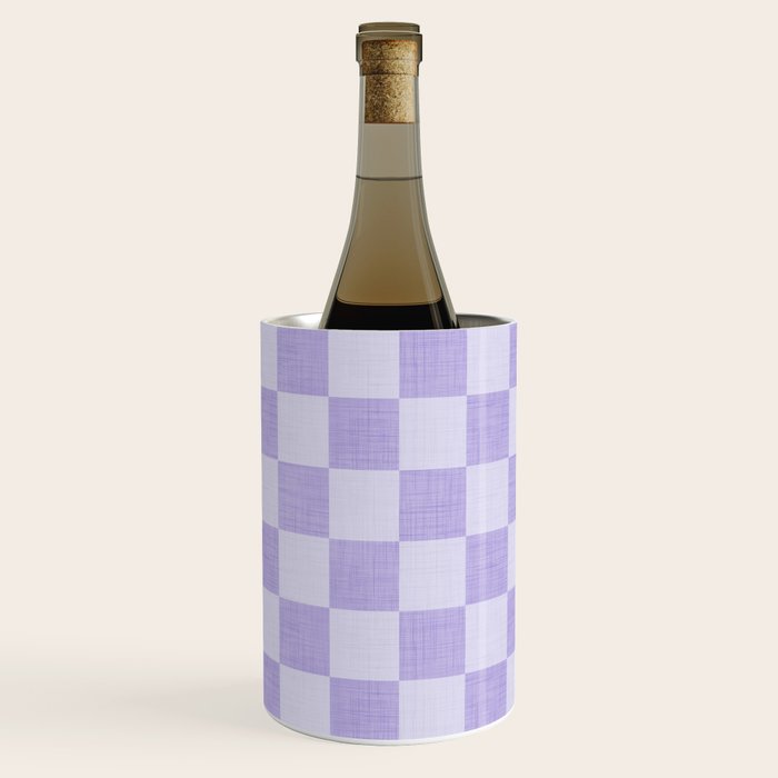 Linen Check Pattern - Lavender Wine Chiller Gallery Image 3