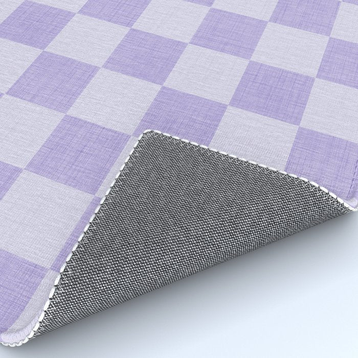 Linen Check Pattern - Lavender Rug Gallery Image 4