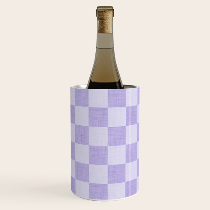 Linen Check Pattern - Lavender Wine Chiller Gallery Image 2