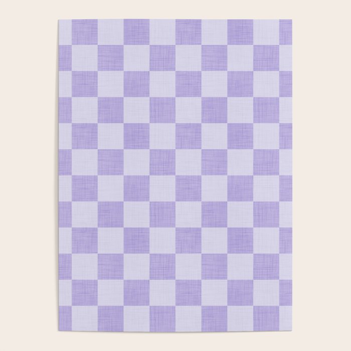 Linen Check Pattern - Lavender Poster Gallery Image 4