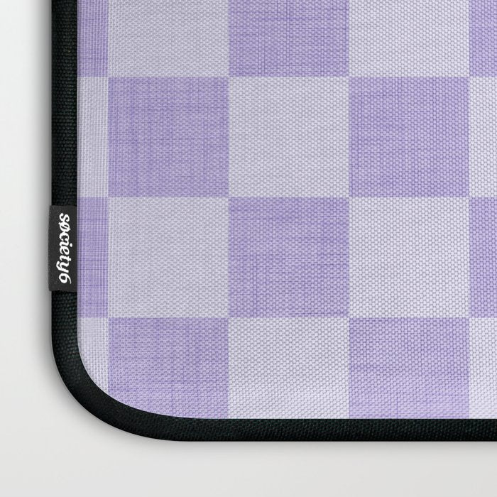 Linen Check Pattern - Lavender Laptop Sleeve Gallery Image 3