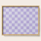 Linen Check Pattern - Lavender Serving Tray Gallery Image 1