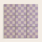 Linen Check Pattern - Lavender Wood Wall Art Gallery Image 1