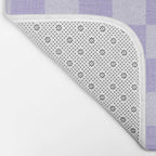Linen Check Pattern - Lavender Bath Mat Gallery Image 2