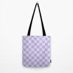Linen Check Pattern - Lavender Tote Bag Gallery Image 2