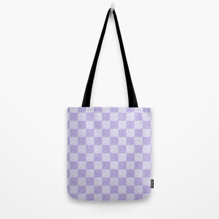 Linen Check Pattern - Lavender Tote Bag Gallery Image 2
