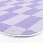 Linen Check Pattern - Lavender Bath Mat Gallery Image 3