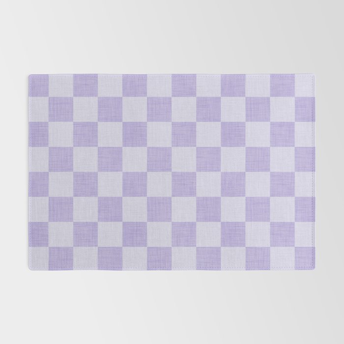 Linen Check Pattern - Lavender Rug Gallery Image 2