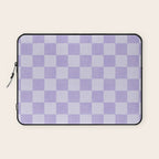 Linen Check Pattern - Lavender Laptop Sleeve Gallery Image 1