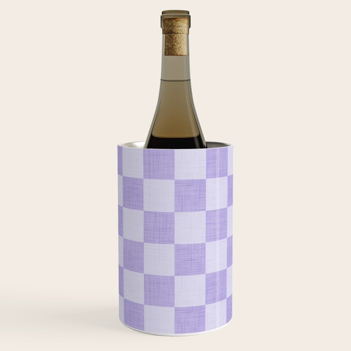 Linen Check Pattern - Lavender Wine Chiller Gallery Image 1