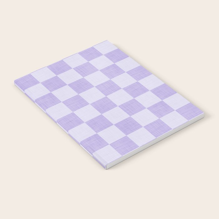 Linen Check Pattern - Lavender Notebook Gallery Image 2