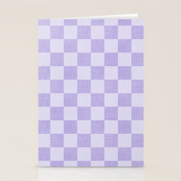 Linen Check Pattern - Lavender Stationery Card Gallery Image 2