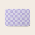 Linen Check Pattern - Lavender Bath Mat Gallery Image 1