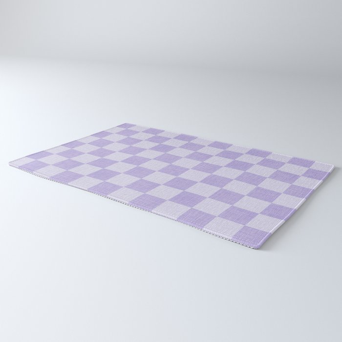 Linen Check Pattern - Lavender Rug Gallery Image 3
