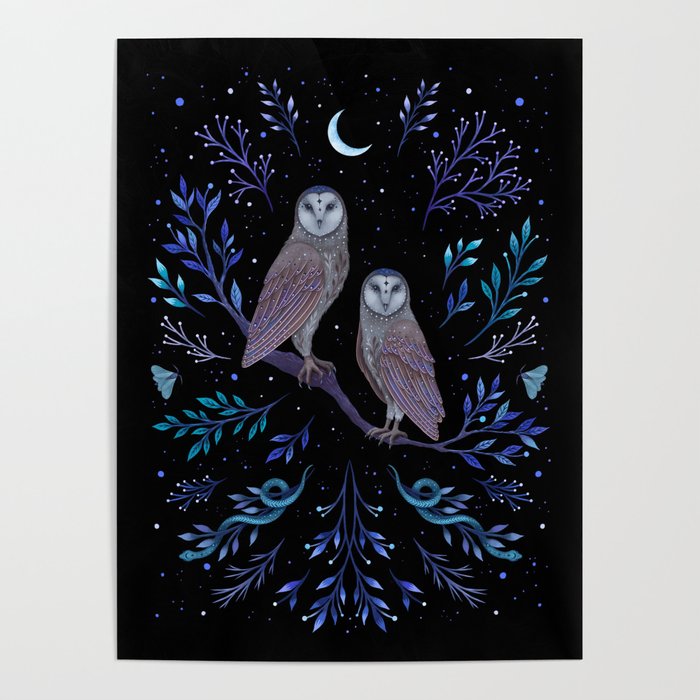 Owls in the Moonlight Poster Gallery Image 1