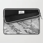 Beach Day in Italy | Black and White Travel Photography in Europe Art Print | Summer on the Coast in Naples Laptop Sleeve Gallery Image 2