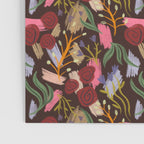 Rustic Botanical Rose Pattern Poster Gallery Image 3