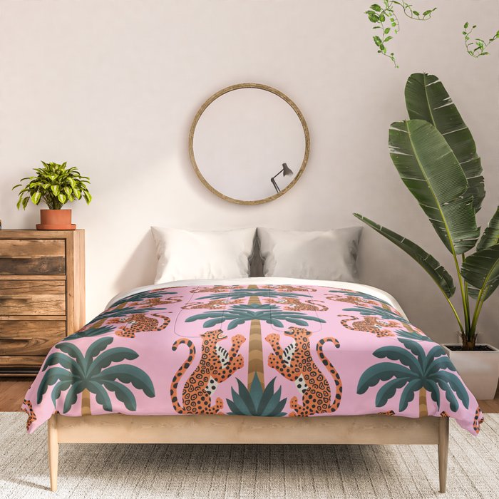 Jaguars and Palm Pattern Comforter Gallery Image 3