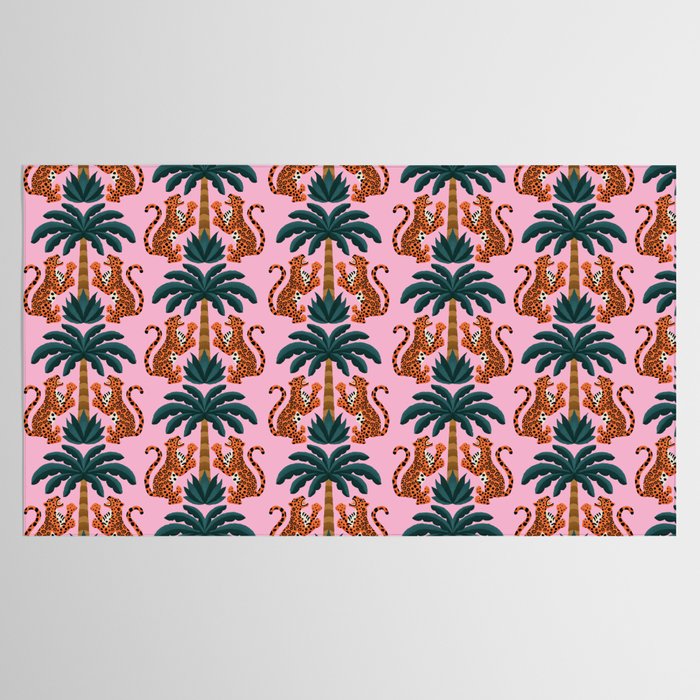 Jaguars and Palm Pattern Tablecloth Gallery Image 2