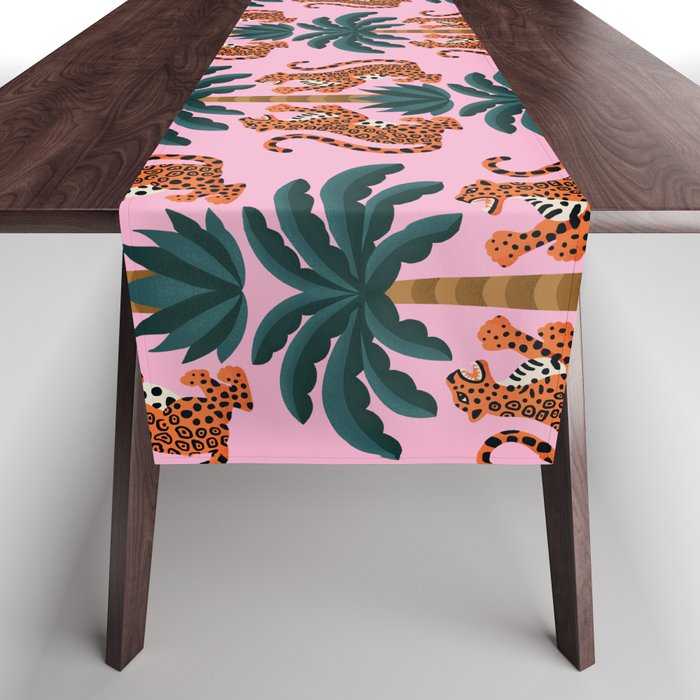 Jaguars and Palm Pattern Table Runner Gallery Image 1