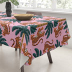 Jaguars and Palm Pattern Tablecloth Gallery Image 3