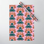 Jaguars and Palm Pattern Wrapping Paper Gallery Image 1