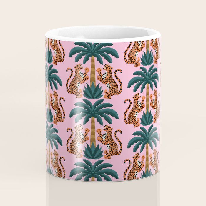 Jaguars and Palm Pattern Coffee Mug Gallery Image 4