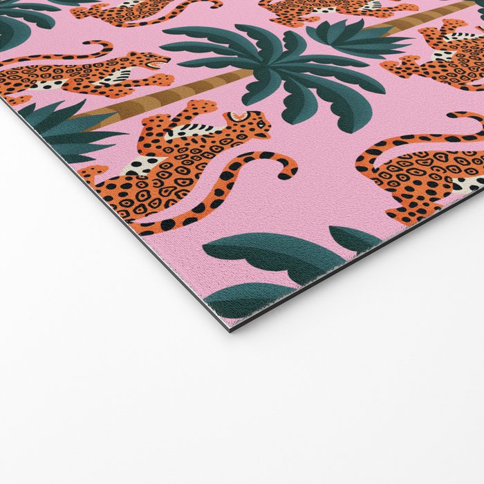 Jaguars and Palm Pattern Welcome Mat Gallery Image 2