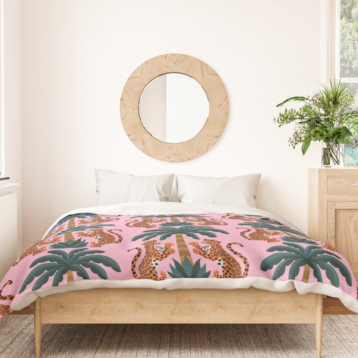Jaguars and Palm Pattern Duvet Cover Gallery Image 3