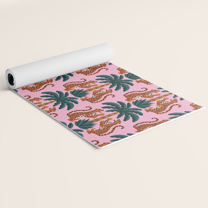 Jaguars and Palm Pattern Yoga Mat Gallery Image 2