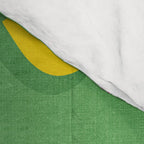 Badminton Birdie Pop Art court sport pattern on bright green Comforter Gallery Image 4