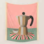 Moka Pot Still Life Wall Tapestry Gallery Image 4
