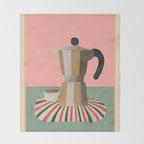 Moka Pot Still Life Throw Blanket Gallery Image 2