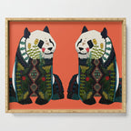 panda orange Serving Tray Gallery Image 1