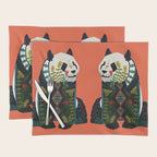 panda orange Placemat Gallery Image 1
