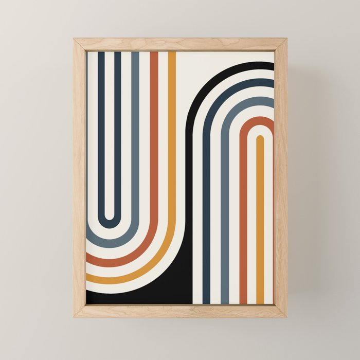 Bold Curvature Stripes IV Mini Art Print Gallery Image 1