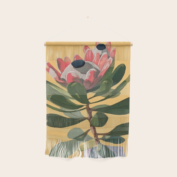 Protea Bloom with Sage Leaves Wall Hanging Gallery Image 1