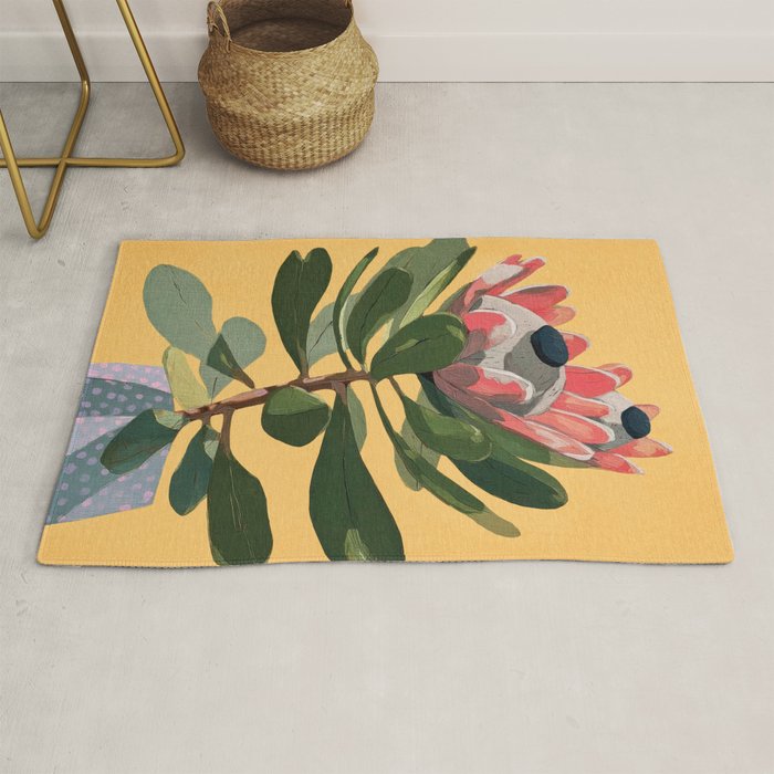 Protea Bloom with Sage Leaves Rug Gallery Image 1