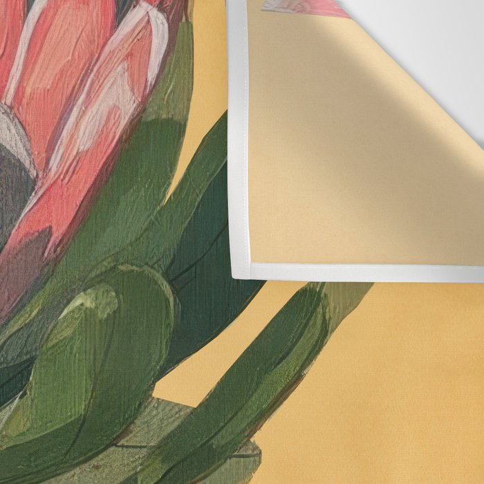 Protea Bloom with Sage Leaves Wall Tapestry Gallery Image 3