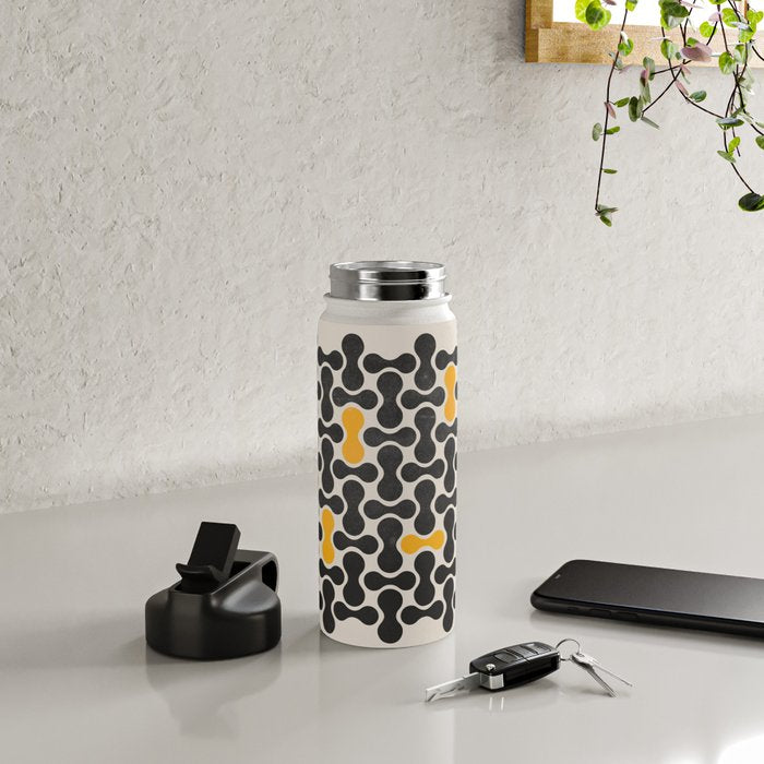 Abstract Mid-Century Pattern Water Bottle Gallery Image 4