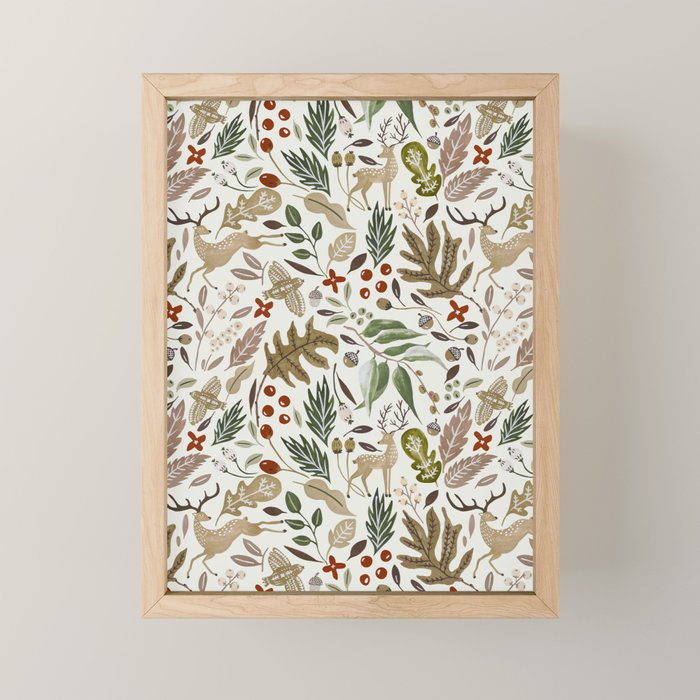 Christmas in the wild nature Mini Art Print Gallery Image 1