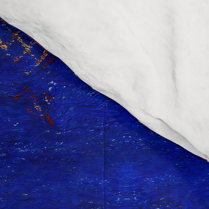 -A5- Royal Calm Blue Bohemian Moroccan Artwork. Comforter Gallery Image 4