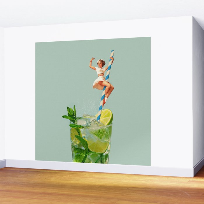 Retro Mojito Cocktail Wall Mural Gallery Image 2