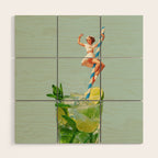 Retro Mojito Cocktail Wood Wall Art Gallery Image 1