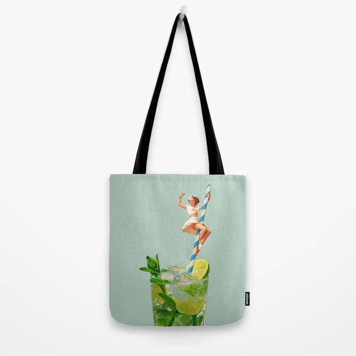 Retro Mojito Cocktail Tote Bag Gallery Image 2