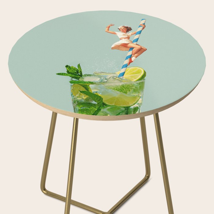 Retro Mojito Cocktail Side Table Gallery Image 2