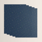Magical Night / Galaxy in Blue and Golden Yellow Shades Wrapping Paper Gallery Image 3
