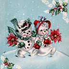 Vintage Christmas Snowman, Retro Christmas Coffee Mug Gallery Image 2