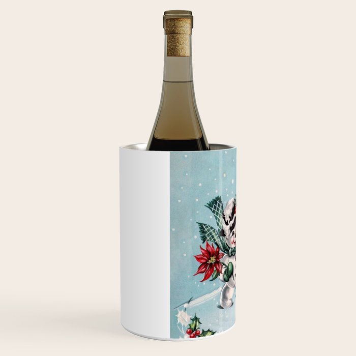 Vintage Christmas Snowman, Retro Christmas Wine Chiller Gallery Image 2